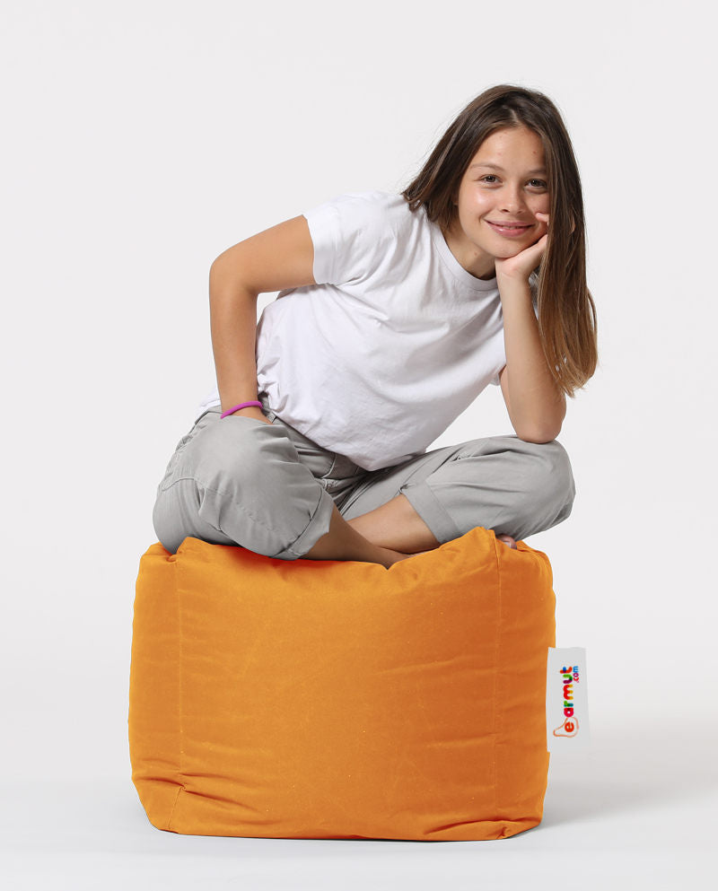 Vrtni tabure, Square Pouf - Orange