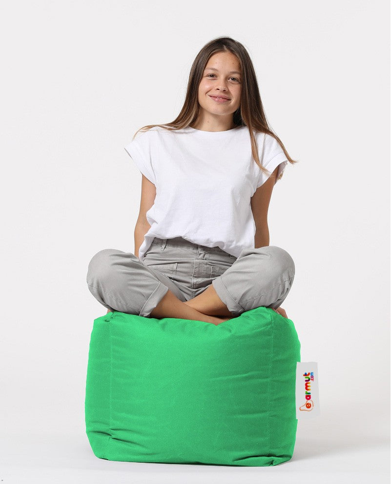 Vrtni tabure, Square Pouf - Green