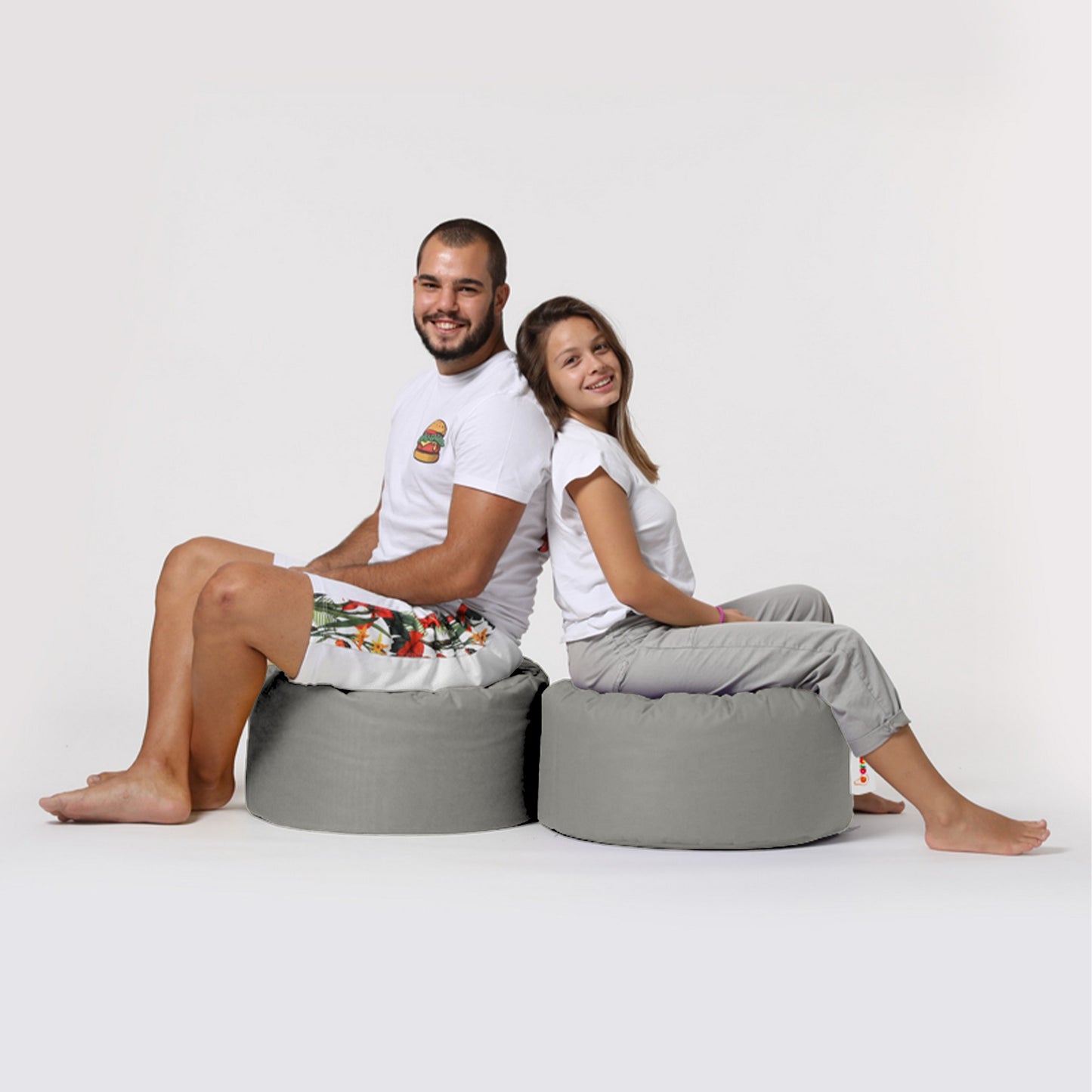 Vrtni tabure, Round Pouf - Fume