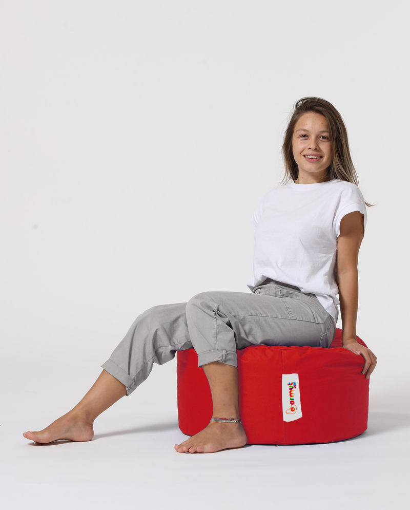 Vrtni tabure, Round Pouf - Red