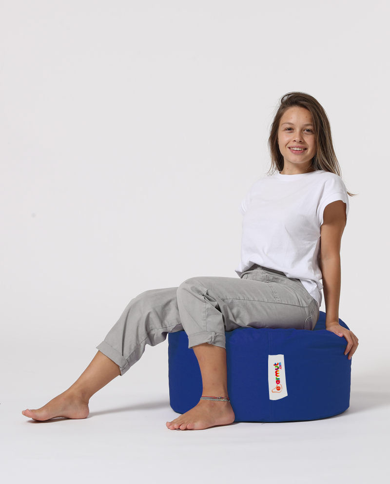 Vrtni tabure, Round Pouf - Blue