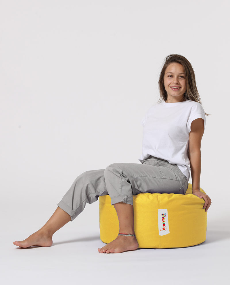Vrtni tabure, Round Pouf - Yellow