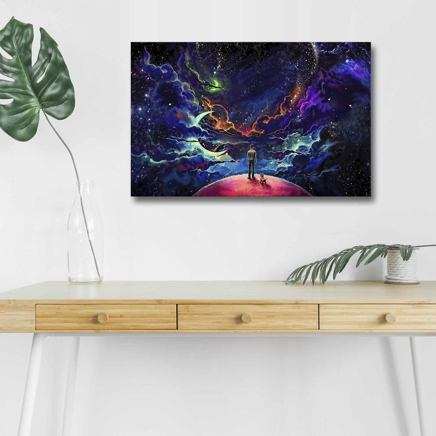 Slika dekorativna na platnu s LED rasvjetom, NASA-011