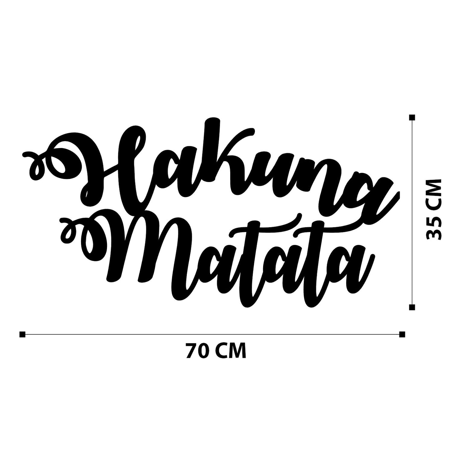 Metalna zidna dekoracija Hakuna Matata