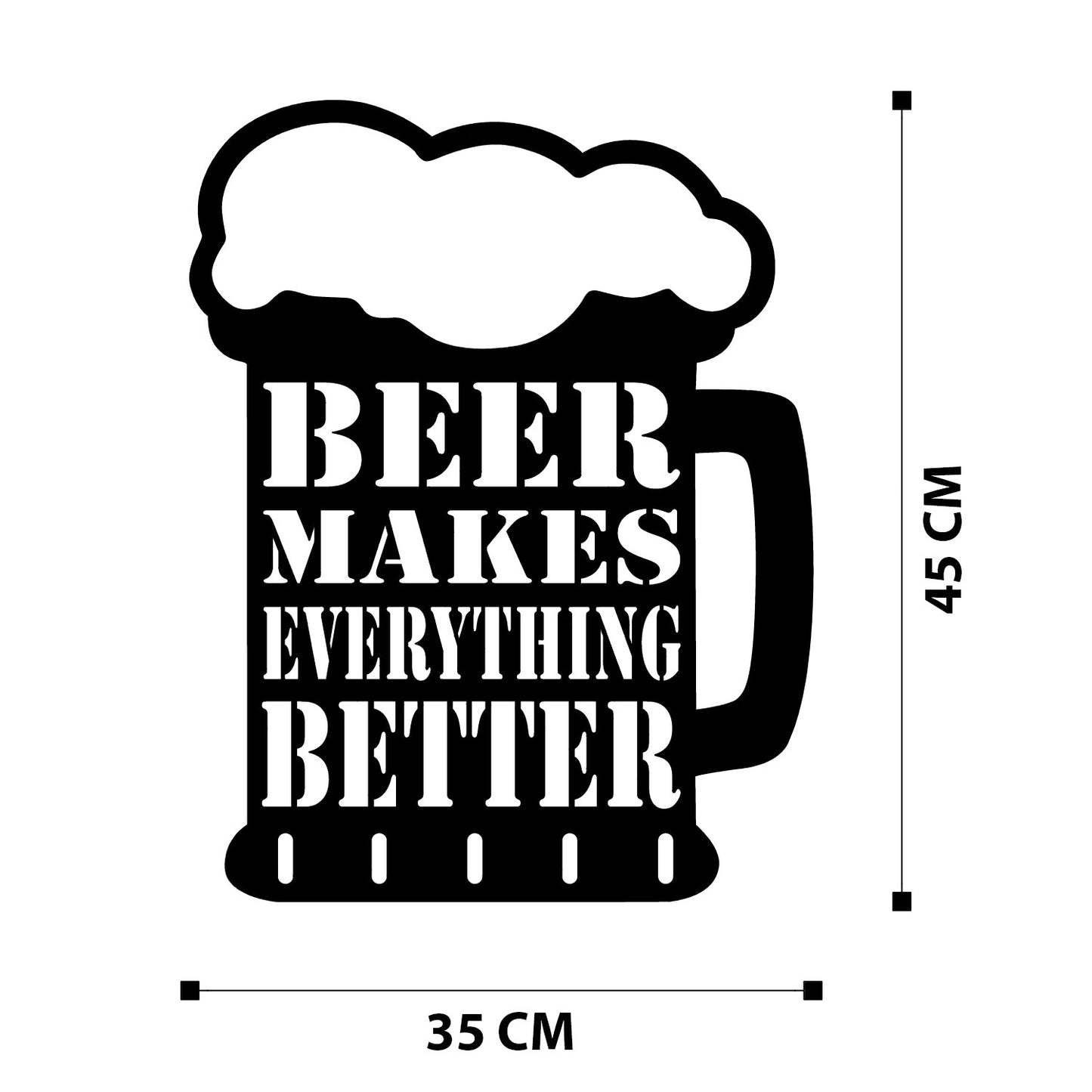 Metalna zidna dekoracija Beer Metal Decor