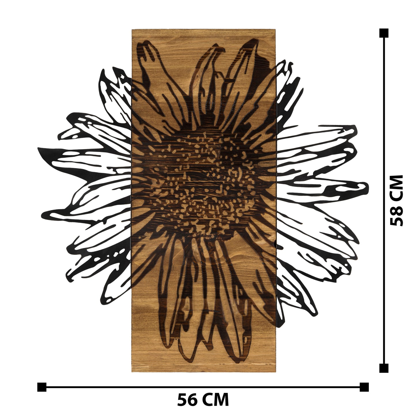 Zidna dekoracija drvena, Daisy