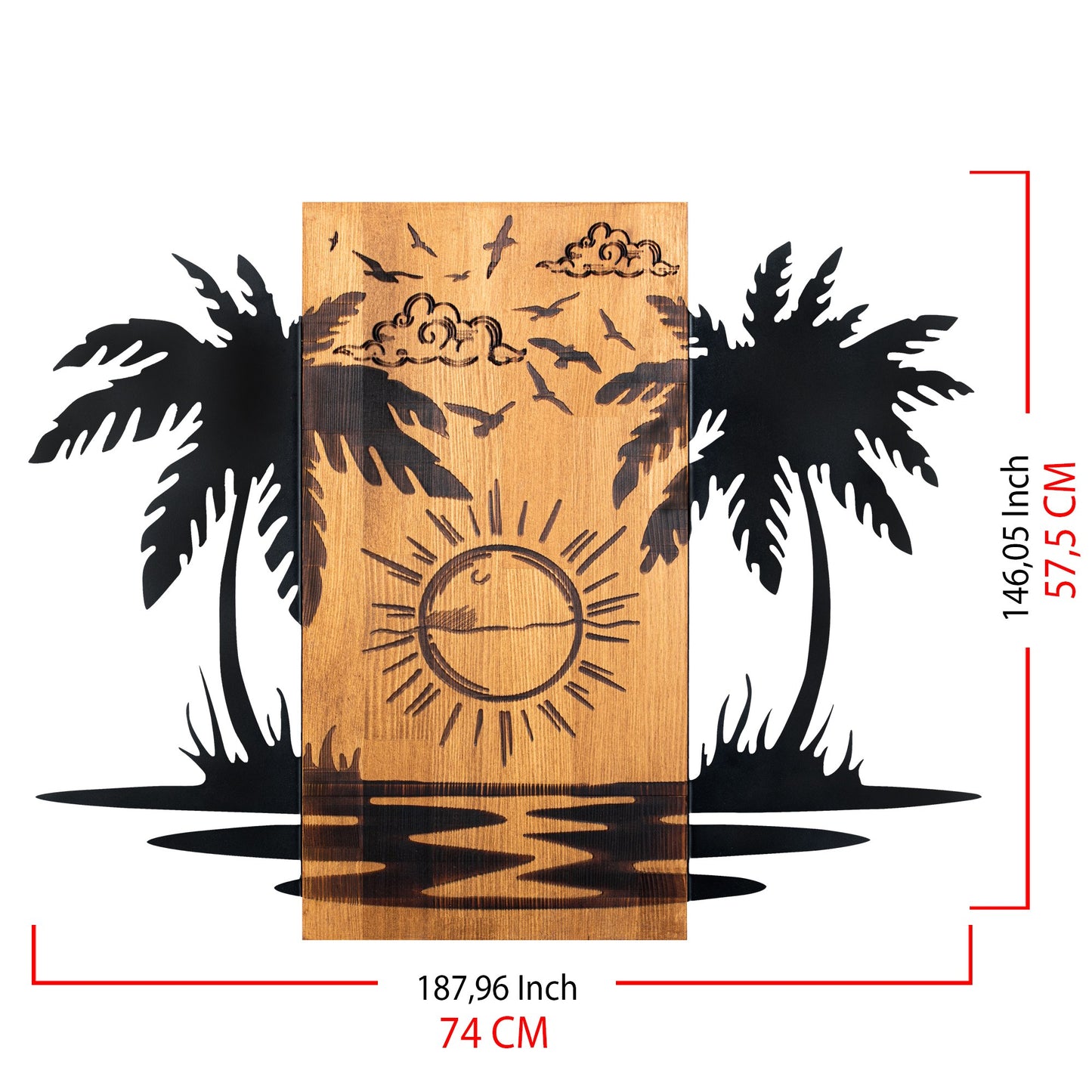 Drvena zidna dekoracija Hawaii 2