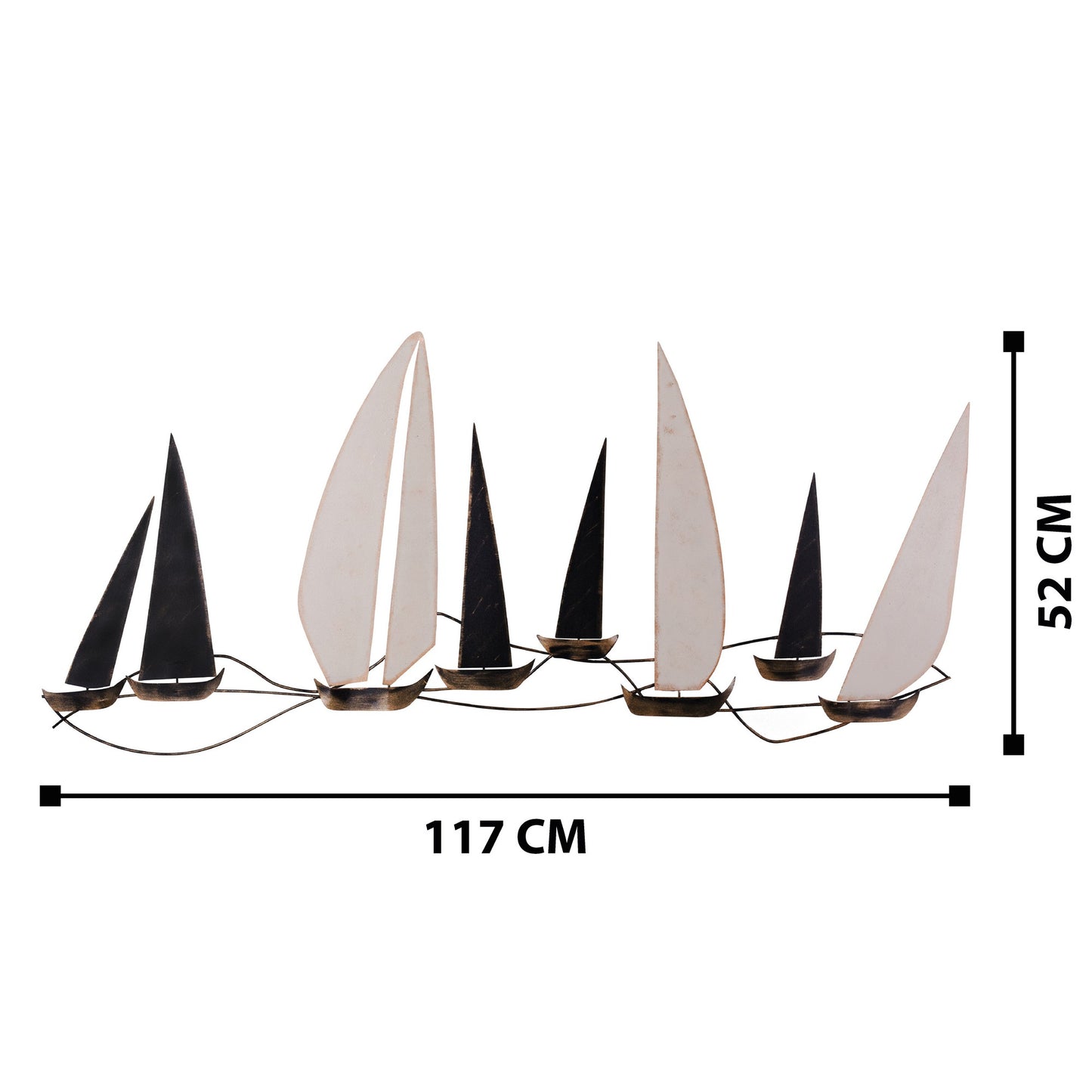 Metalna zidna dekoracija Ocean