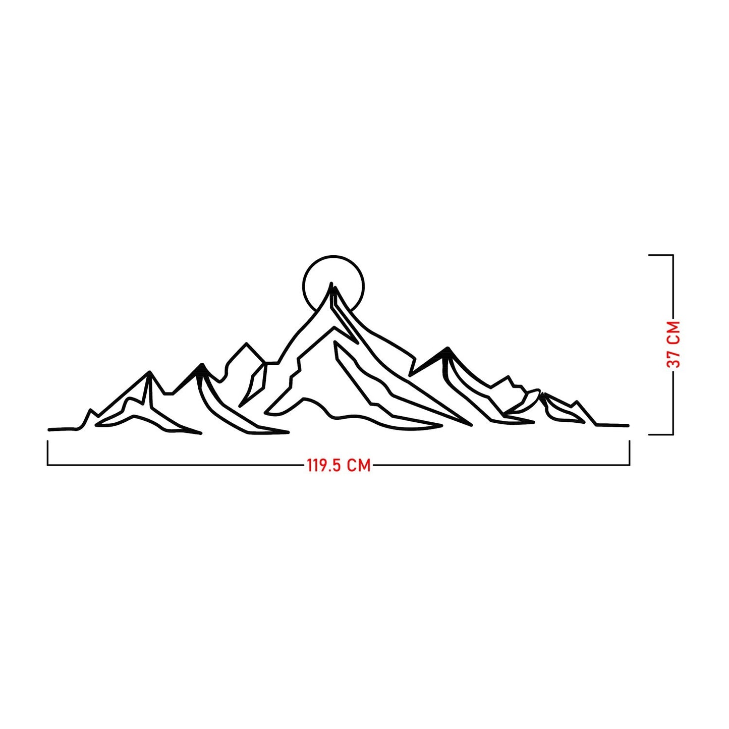 Metalna zidna dekoracija Everest