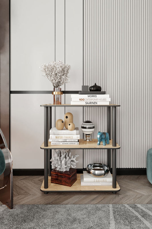 Polica za knjige Bookcase 3 pravokutna - hrast