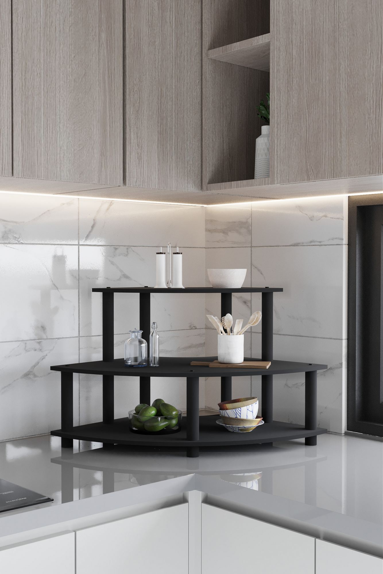Kuhinjske police Countertop - crna