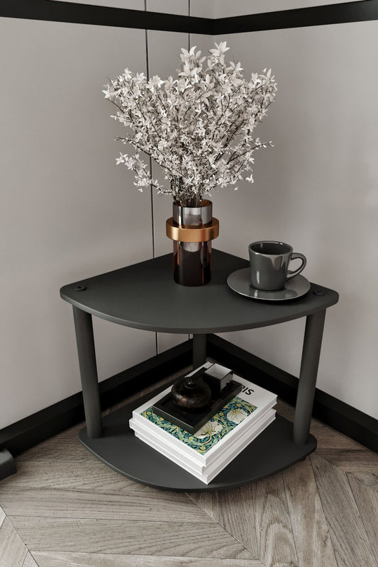 Pomoćni stolić Bookcase 2 nivoa - crna