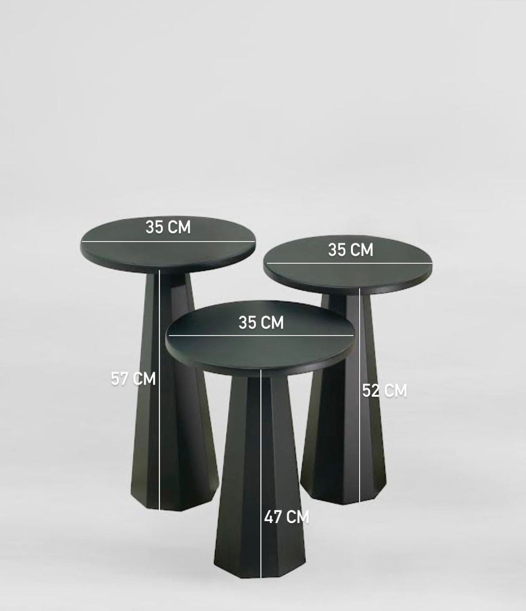 Set stolića 520, crni