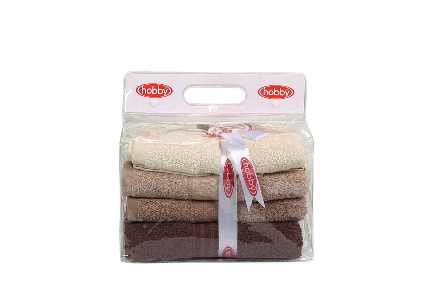 Ručnik Rainbow smeđi set 4 komada u poklon kutiji , Rainbow - Brown