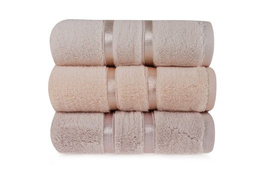Set ručnika PEARL, 50*90 cm, 3 komada, Dolce - Light Yellow, Light lilac, Salmon