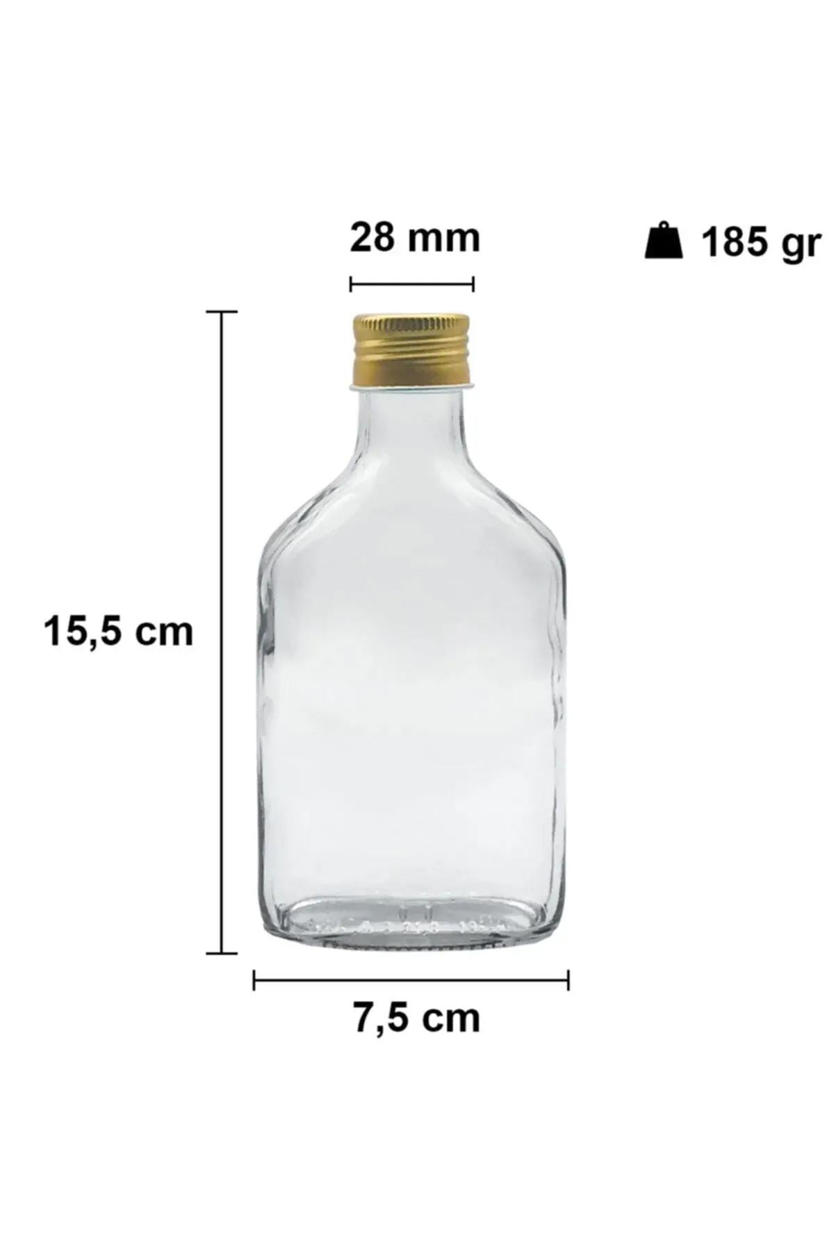 Set Staklenih Boca (3 Komada) 555, Prozirno, Zlatno