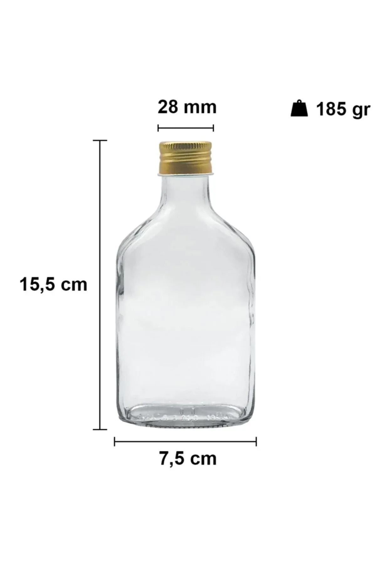 Set Staklenih Boca (5 Komada) 579, Prozirno, Zlatno