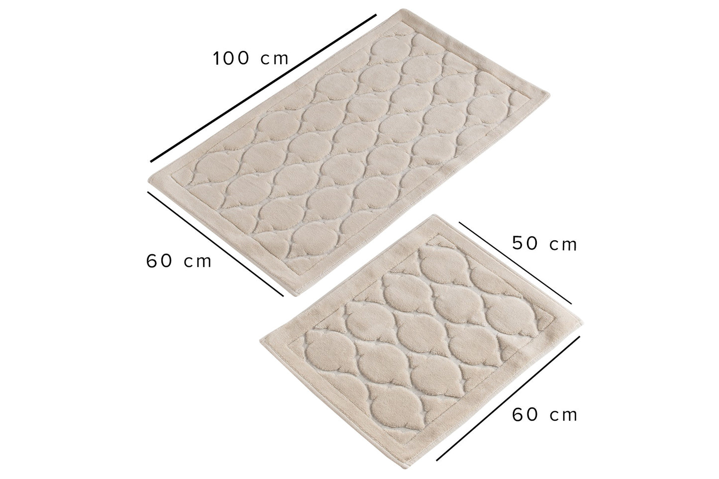 Kupaonski tepisi u setu (2 komada), Dante - Beige