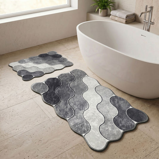Kupaonski tepisi u setu (2 komada), Circle - Grey