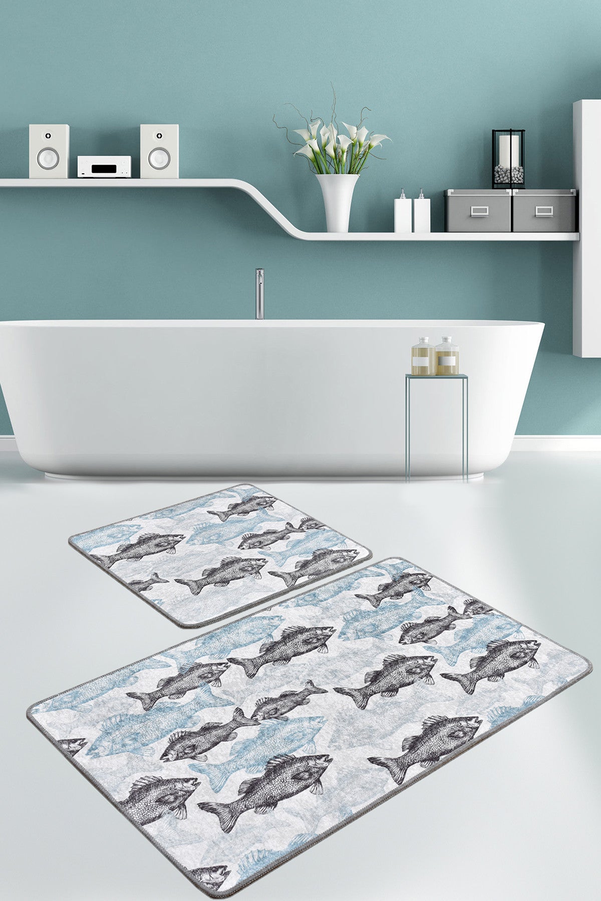 Set kupaonskih prostirki (2 komada) Aqua Fish Djt