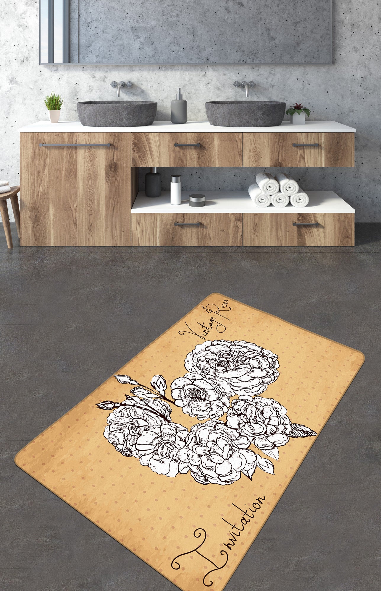 Prostirka kupaonska Vintage Roses (70 x 120)