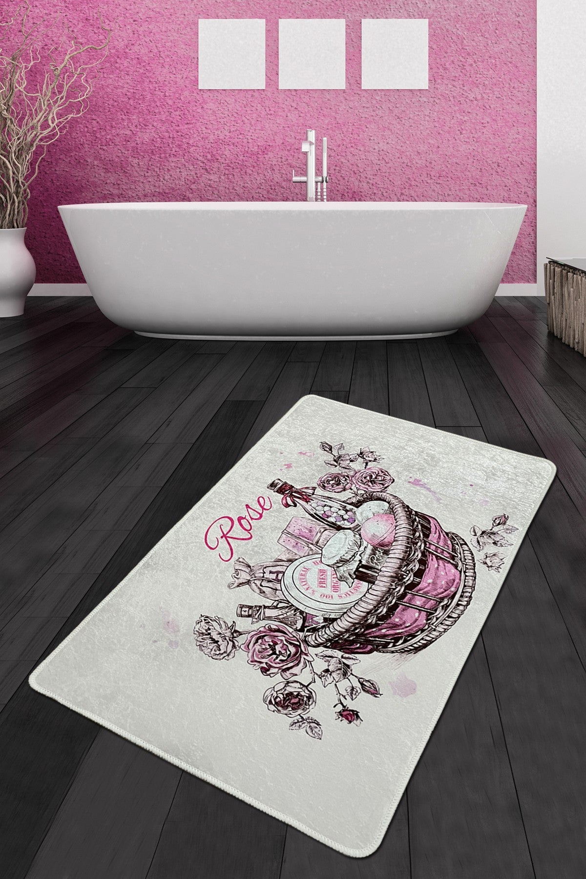 Kupaonska prostirka Rose Basket Djt (80 x 100)