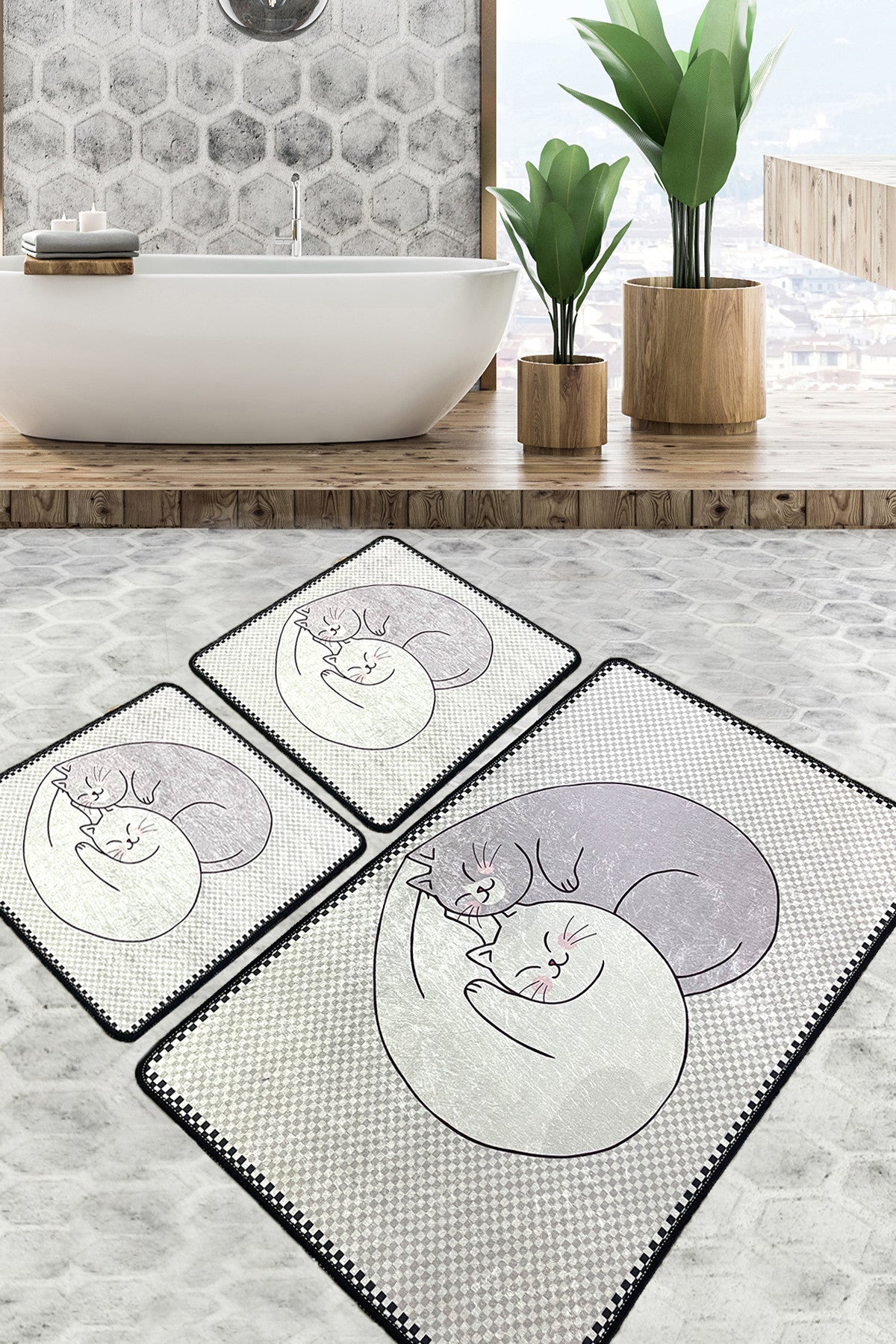 Set kupaonskih prostirki (3 komada) Katt