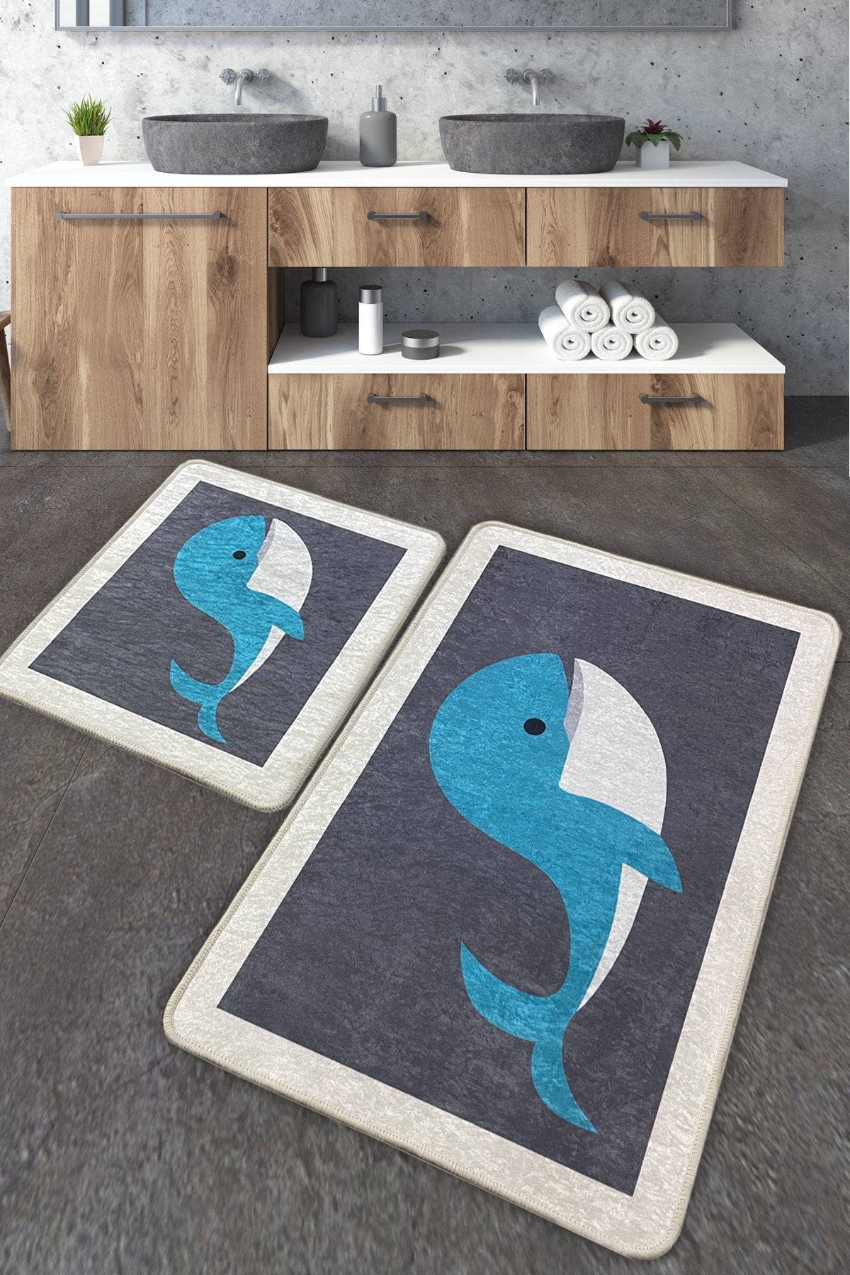 Set kupaonskih prostirki (2 komada) Delfino