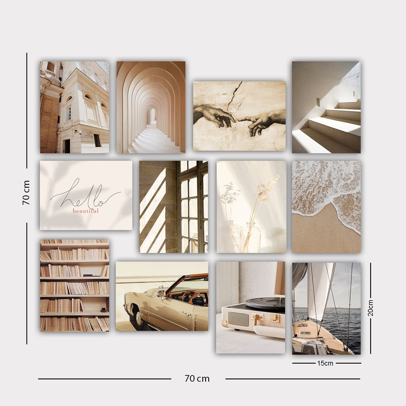 Ukrasna MDF slika (12 komada) 12MDF41YS