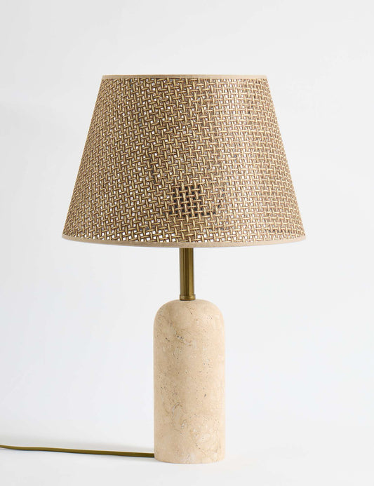 Stolna lampa 115, smeđa, bež