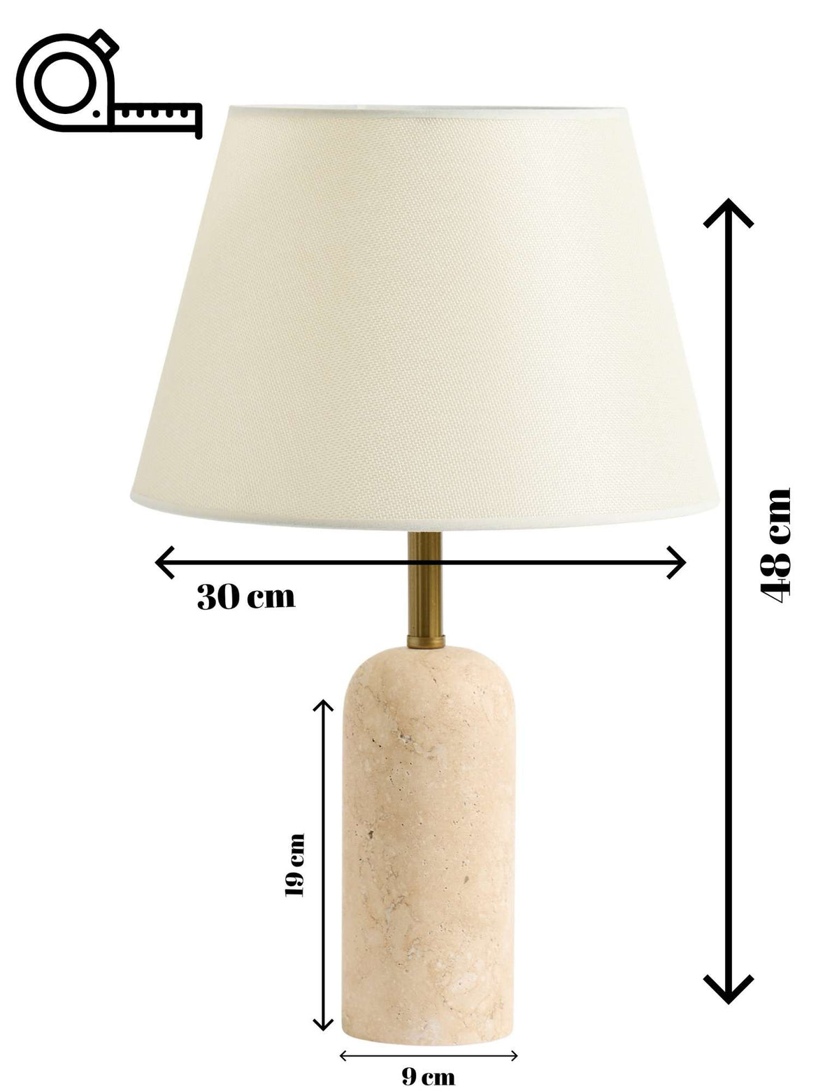 Stolna lampa 122, krem, bež