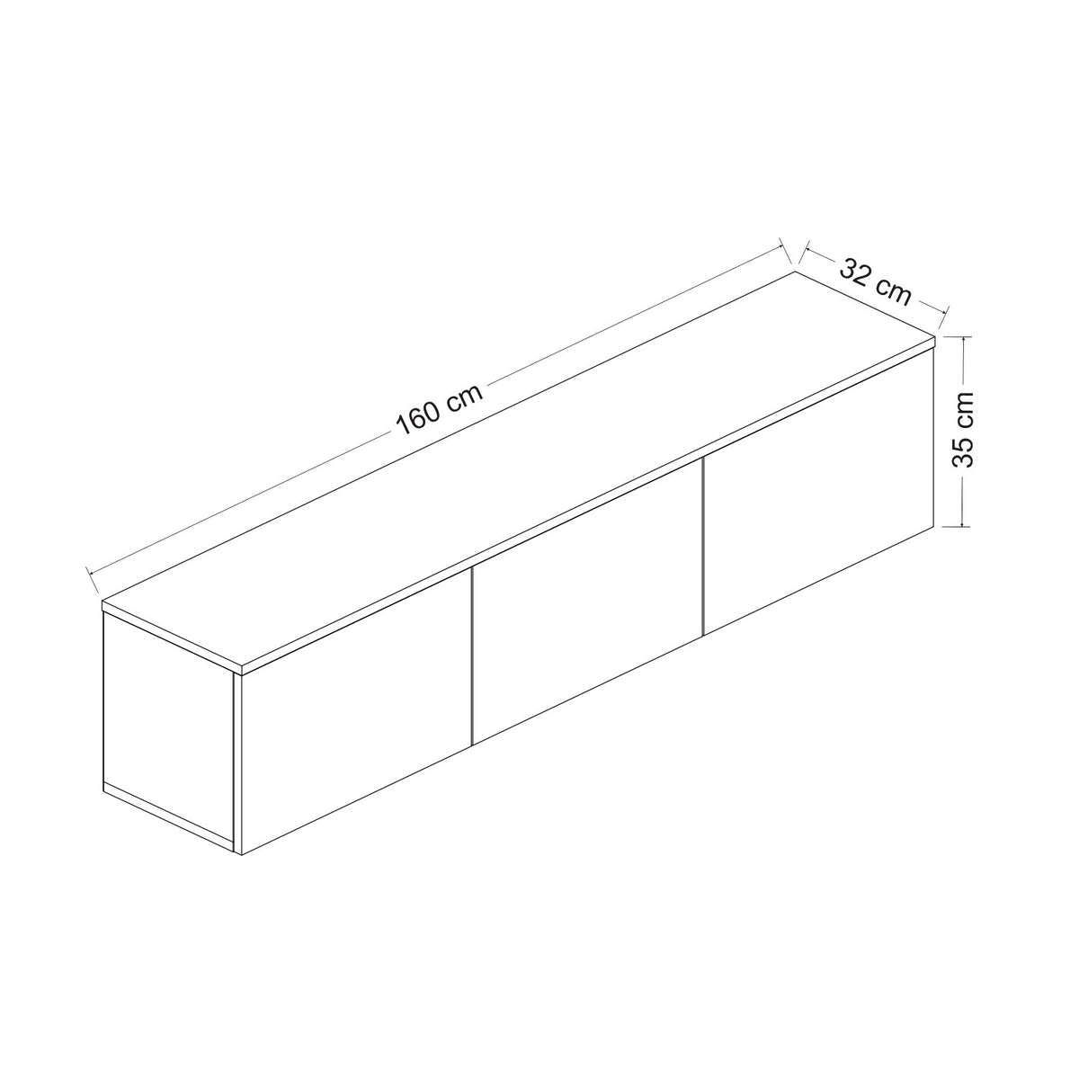 TV stalak NEON ILLUMINATED, boja Travertine