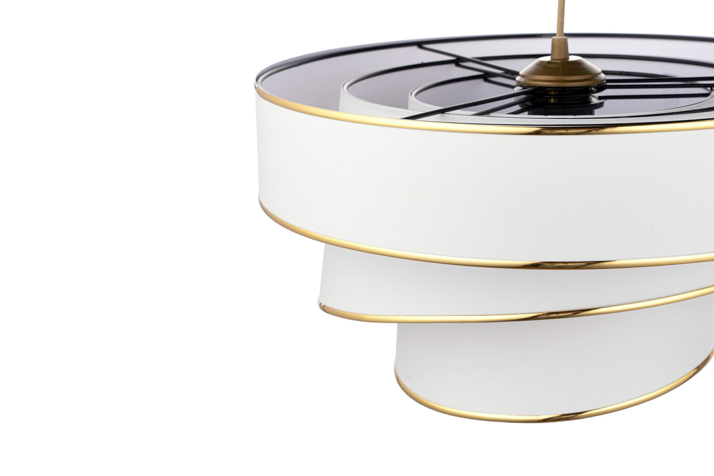 Vislica COUPER zlatna, metal- platno, 40 x 40 cm, visina sjenila 20 cm, ukupna visina 72 cm, E27 45-60 W, Couper - Gold