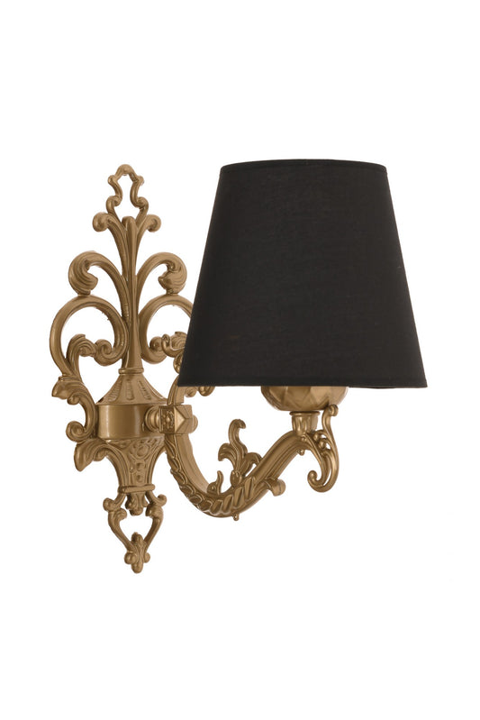 Zidna lampa Claire - crna, zlatna