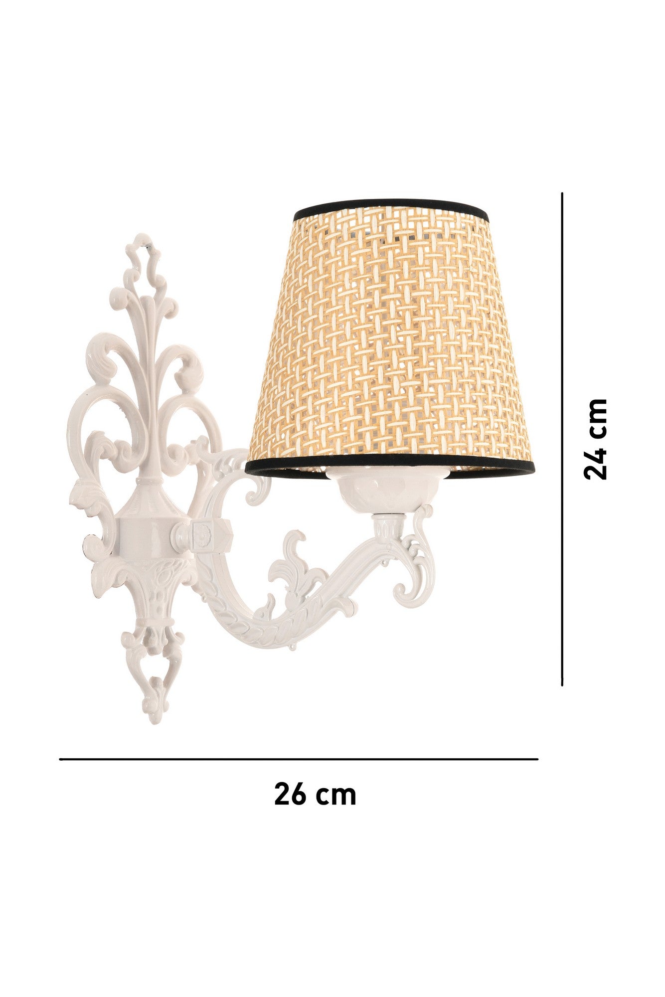 Zidna lampa Claire Coral - prirodna, bijela