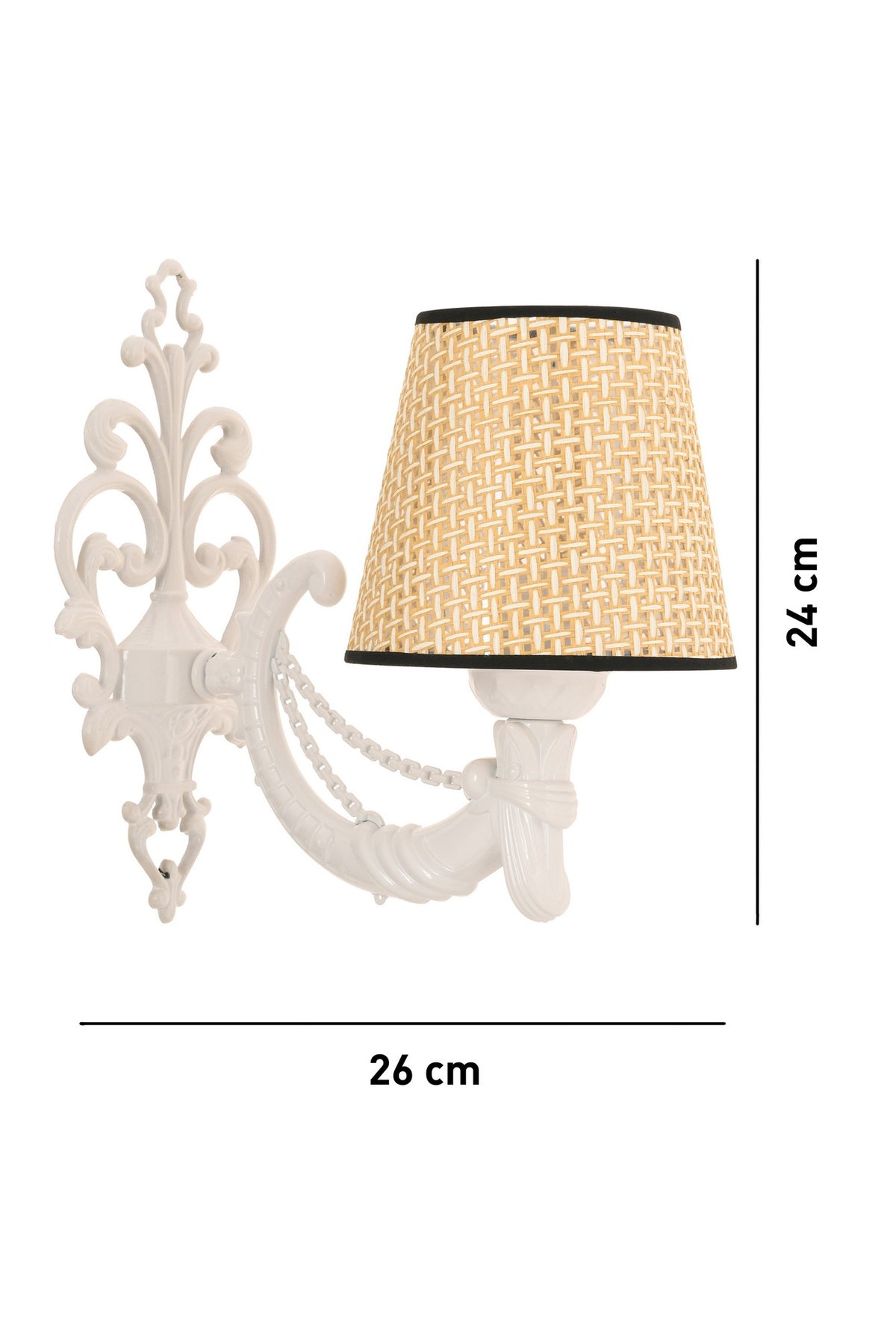 Zidna lampa Gloria Coral - prirodna, bijela