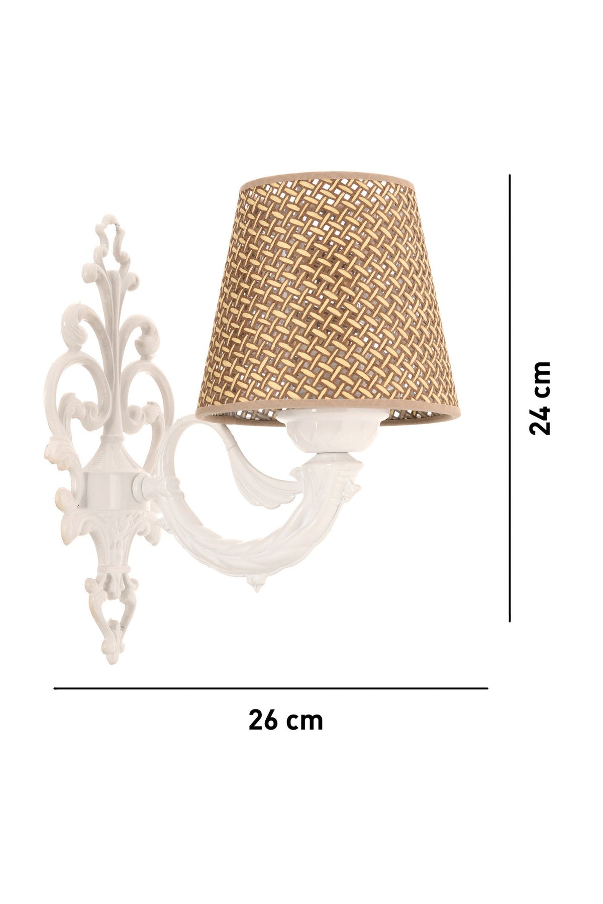 Zidna lampa Lily Hazeran - prirodna, bijela