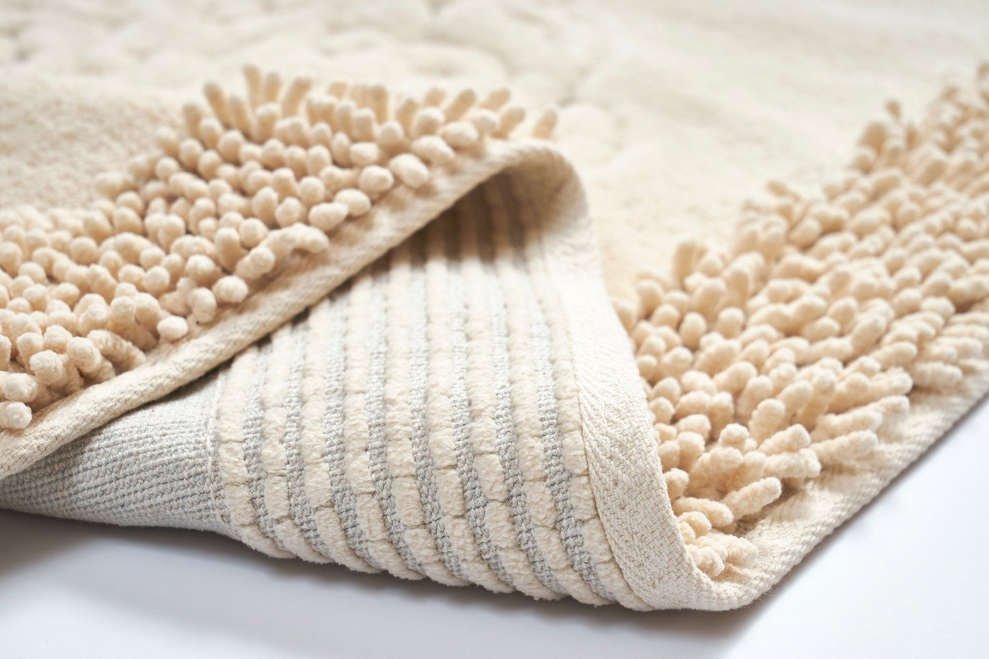 Kupaonski tepih set 2 komada-bež 100% pamuk, COTTONKT000043