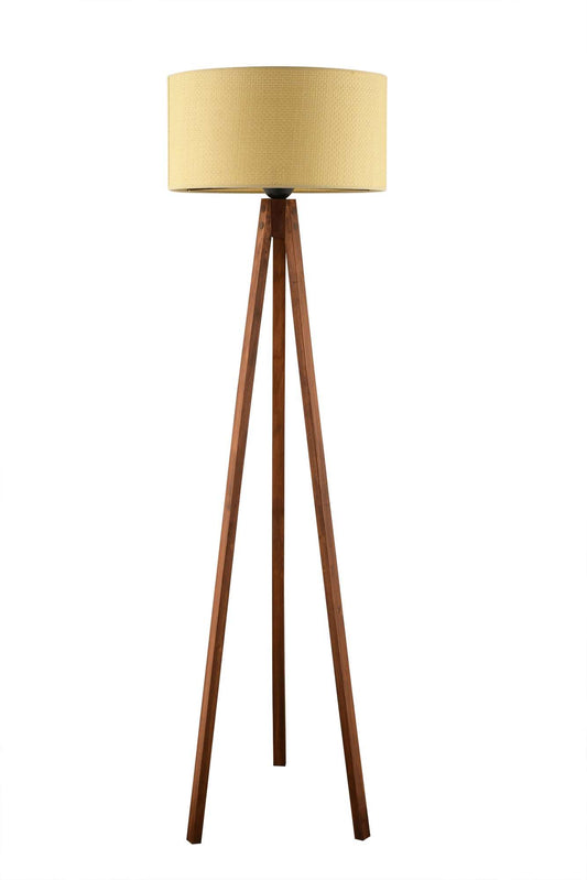 Podna lampa 879, krem, orah