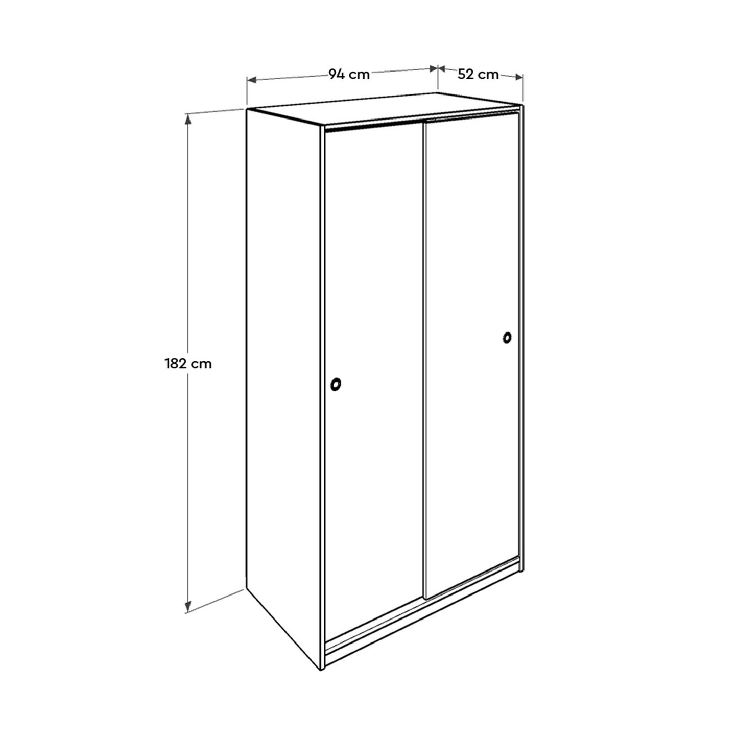 Garderoba, Bijela boja, SWD-402-BB-2