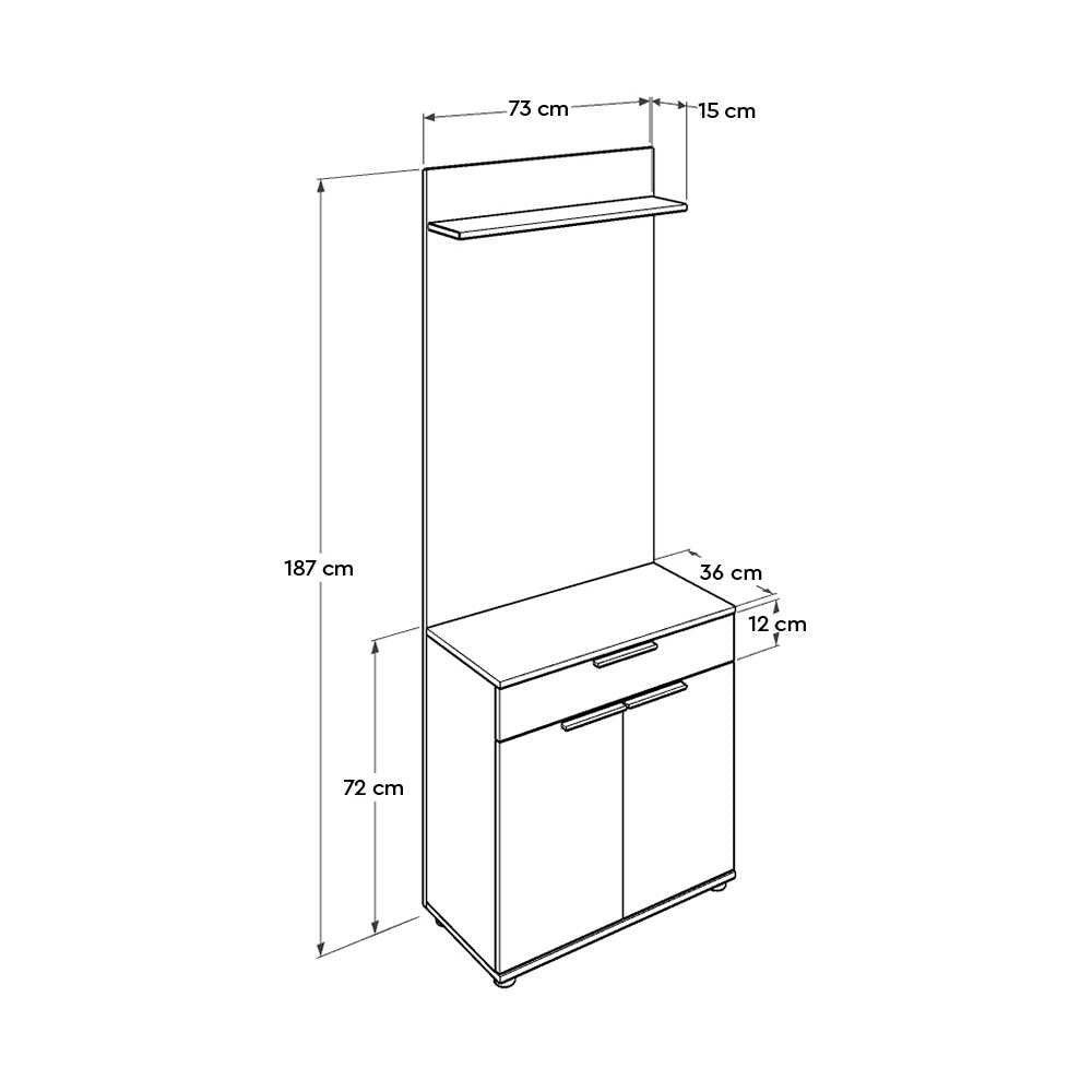 Ormar za hodnik Prt-521-Bb-1