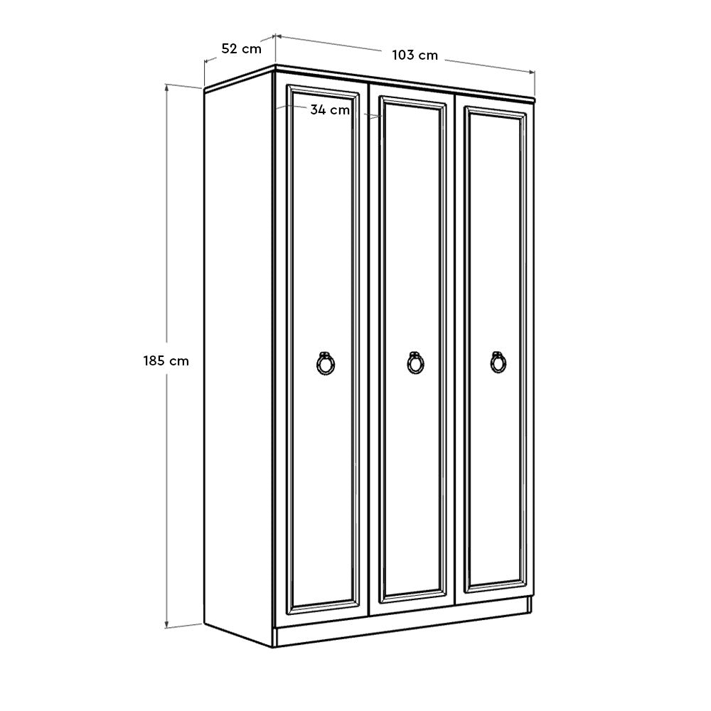 Garderoba, Bijela boja, GRD-1330-BB-2
