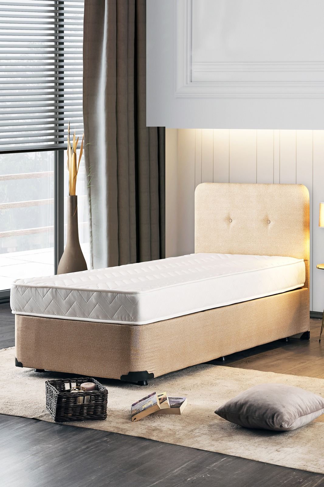 Madrac, Bijela boja, Basic 90x190 cm Single Size Firm Mattress