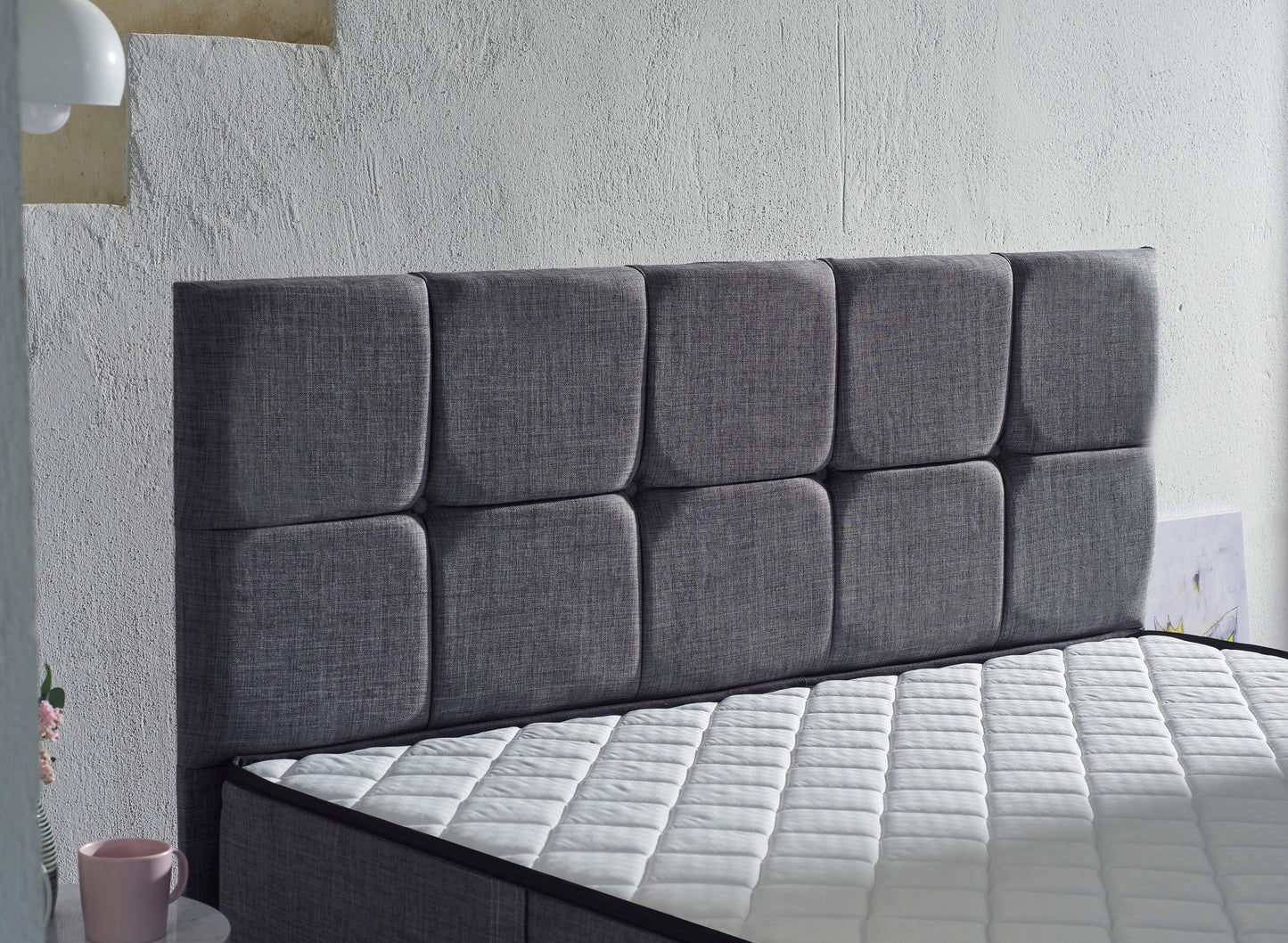 Madrac, Bijela boja Sivo, Diamond 90x200 cm Single Size Ultra Firm Mattress