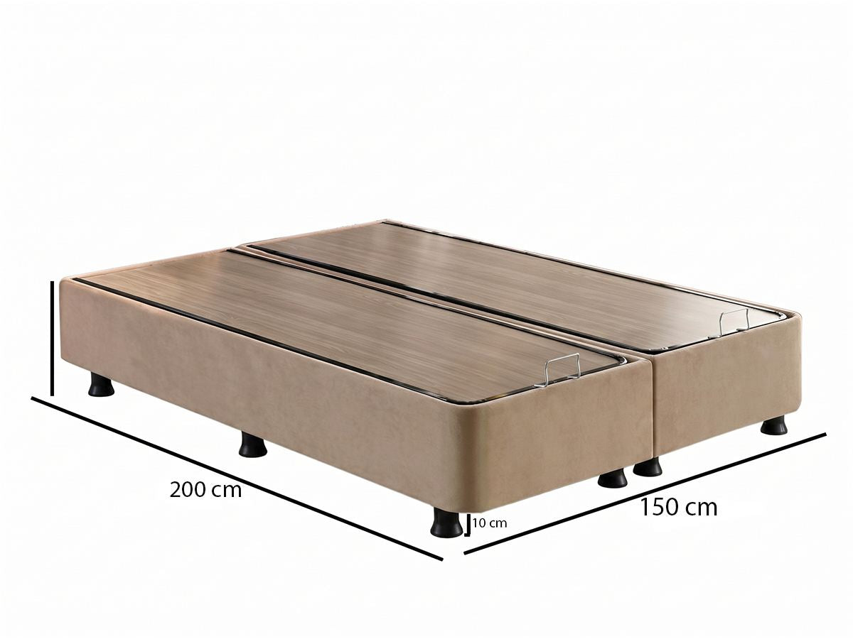 Baza za bračni krevet, Svijetlo smeđa, Ela Double - Light Brown (150 x 200)