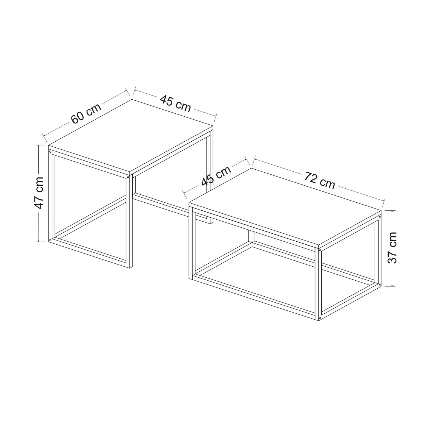 Stol (2 komada), Leka - Black