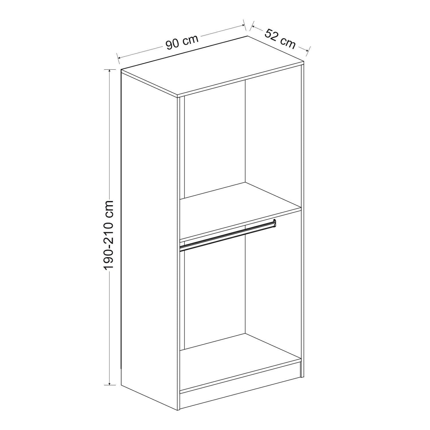 Garderoba, Kale Oak - 210