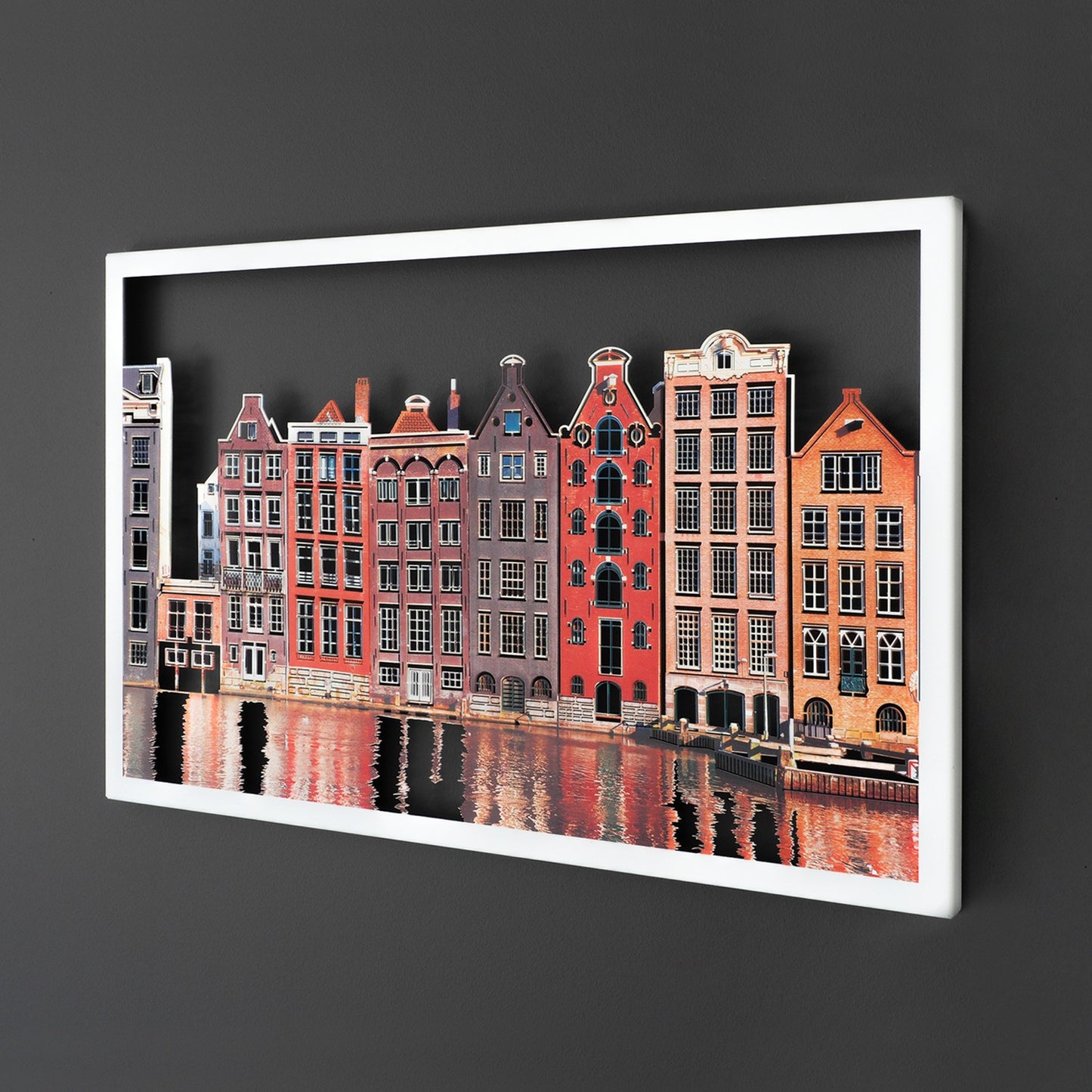Metalna zidna dekoracija Amsterdam Houses - APT329MCA