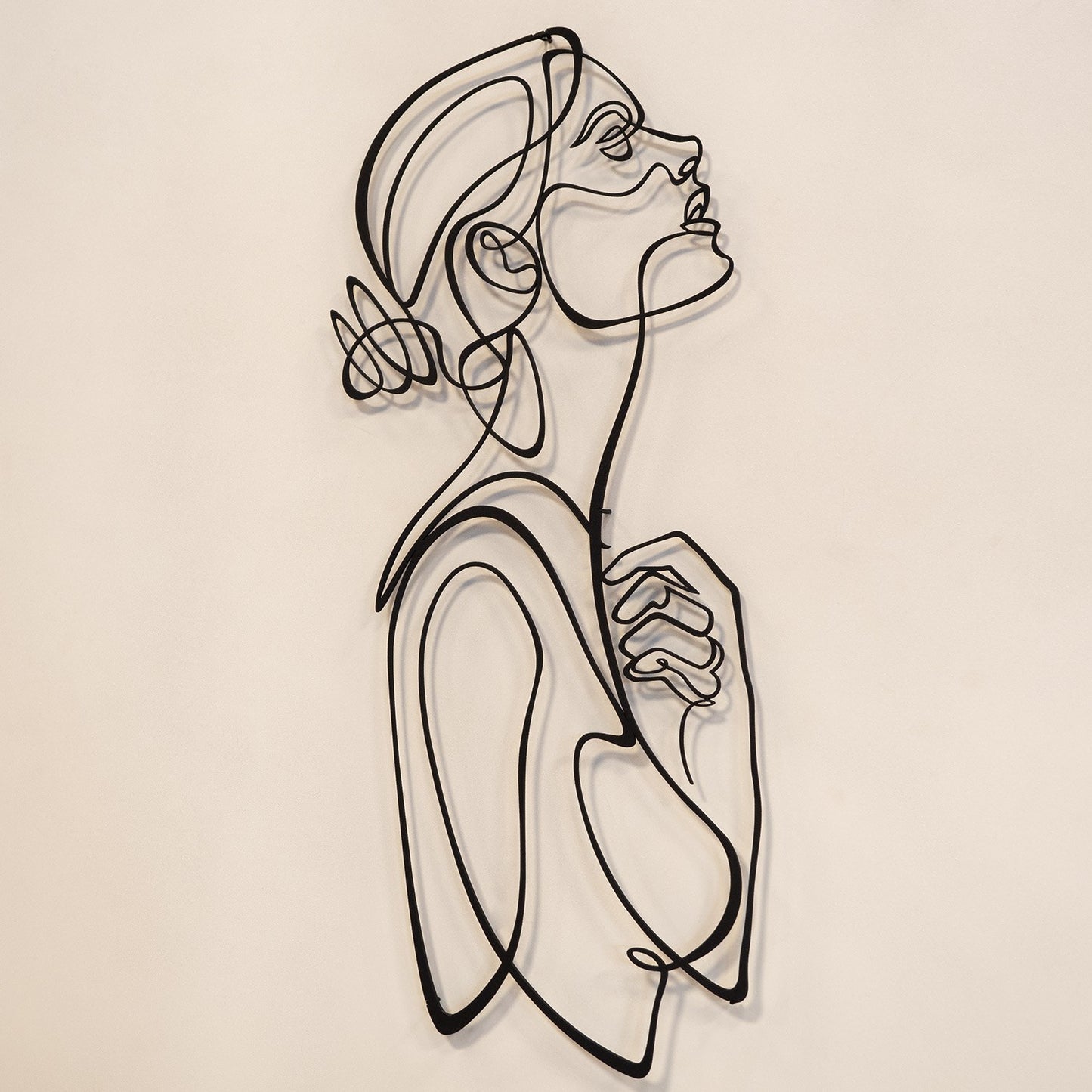 Metalna zidna dekoracija Woman Silhouette - APT596MS