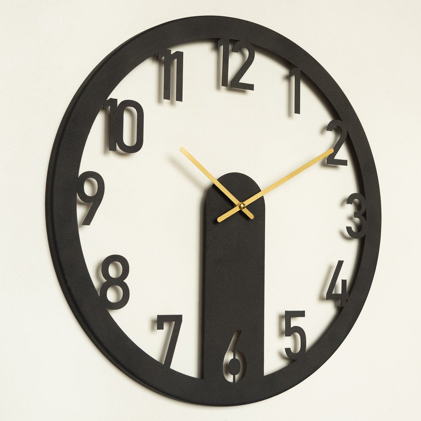 Ukrasni metalni zidni sat Mood Metal Wall Clock - APS114 - crna